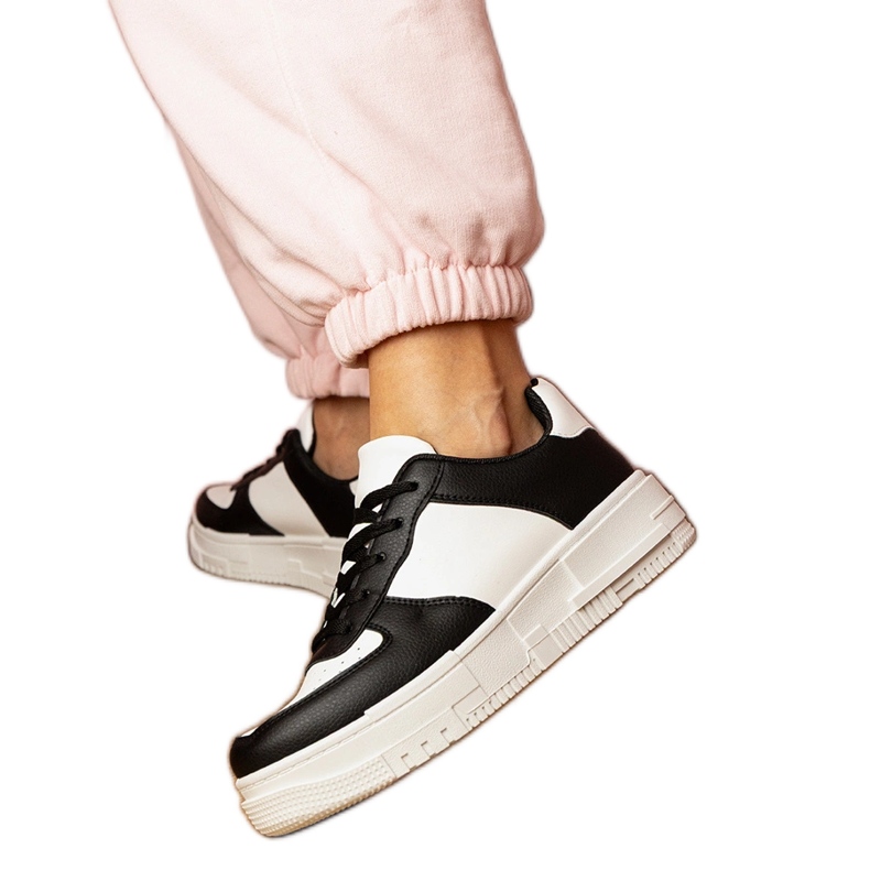 Adidași sportivi negri pe Platfotm negru Adidași sportivi negri pe Platfotm negru