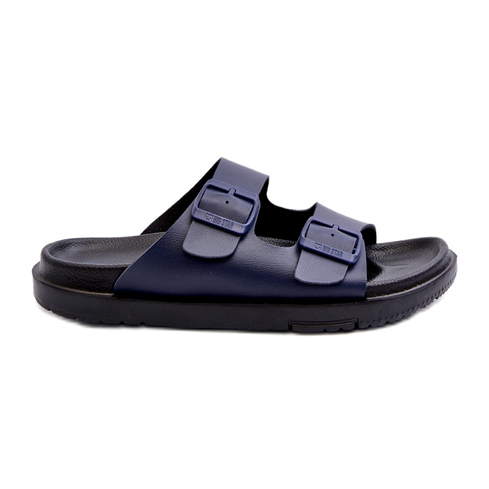 Flip-flops pentru bărbați ușoare cu catarame Big Star NN174593 bleumarin albastru
