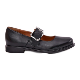 Pantofi din piele pentru femei cu Laura Messi 2980 Clemă neagră negru Pantofi din piele pentru femei cu Laura Messi 2980 Clemă neagră negru