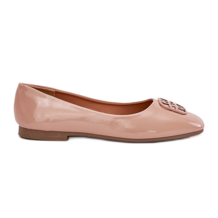 Ballerine pentru femei elegante pictate cu un Vinceza decorativ 17377 Detaliu bej Ballerine pentru femei elegante pictate cu un Vinceza decorativ 17377 Detaliu bej