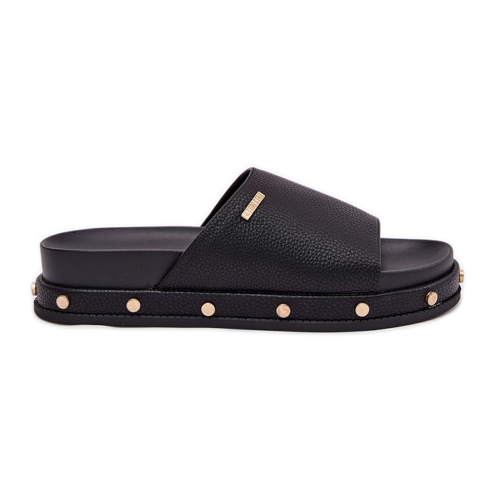 Flip -flops pentru femei pe platformă cu Big Star RR274214 știfturi negre negru Flip -flops pentru femei pe platformă cu Big Star RR274214 știfturi negre negru