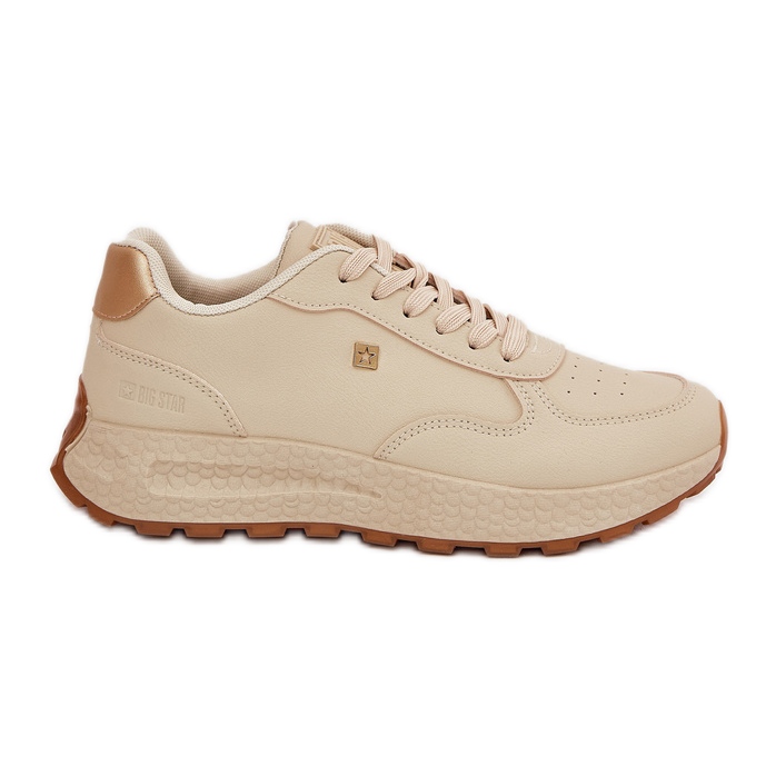 Pantofi sport pentru femei ușoare Big Star RR274630 Hi-Polish Beige System bej