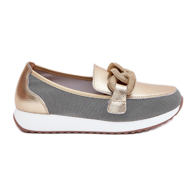 S.Barski Plăceri din piele pentru femei cu un ornament LR51-966 Aur de aur