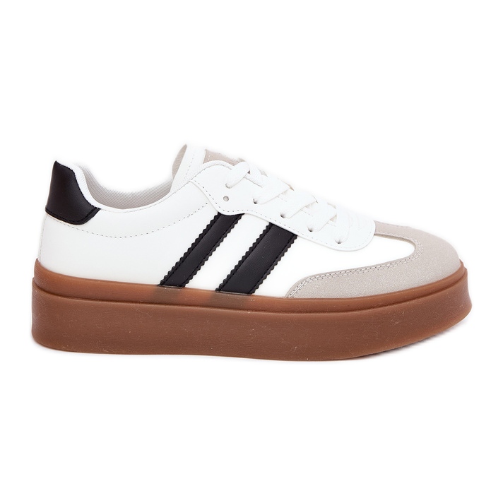Evento Adidași pentru femei pe platformă cu alb din piele eco Evento Adidași pentru femei pe platformă cu alb din piele eco