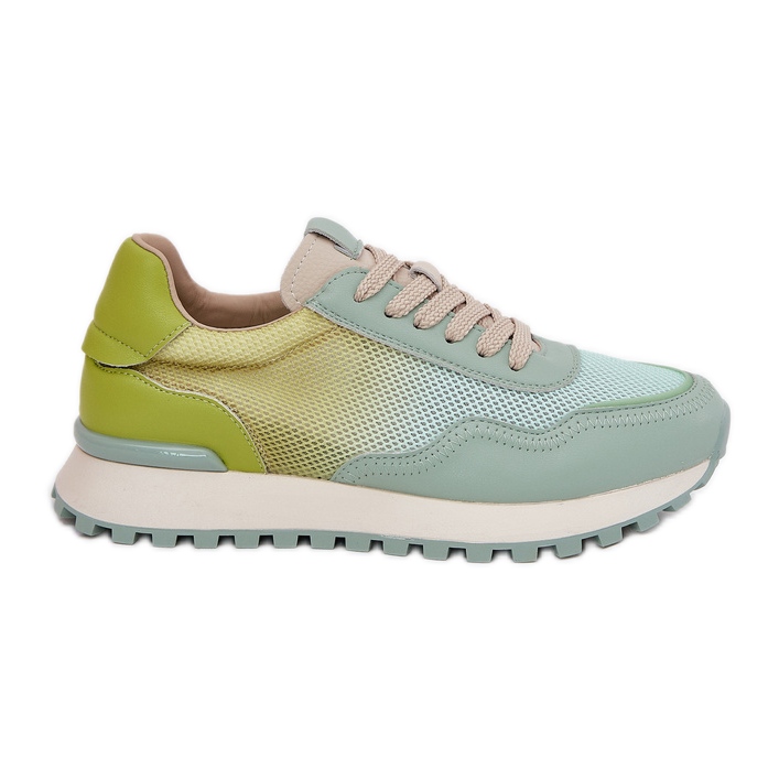 Pantofi sport din piele cu Vinceza 66775 Mesh pentru femei verde Pantofi sport din piele cu Vinceza 66775 Mesh pentru femei verde