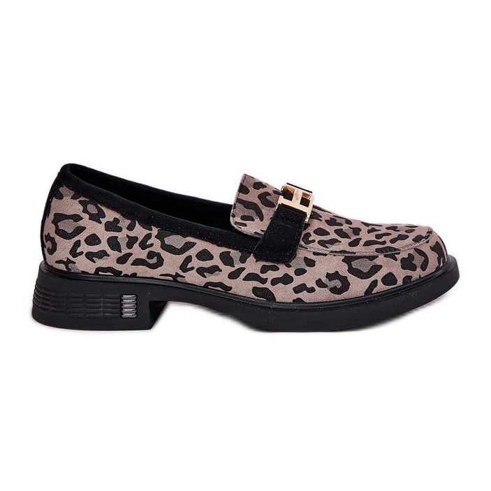 Suede Mocasins Vinceza Femei 66792 Grey Leopard Print gri Suede Mocasins Vinceza Femei 66792 Grey Leopard Print gri