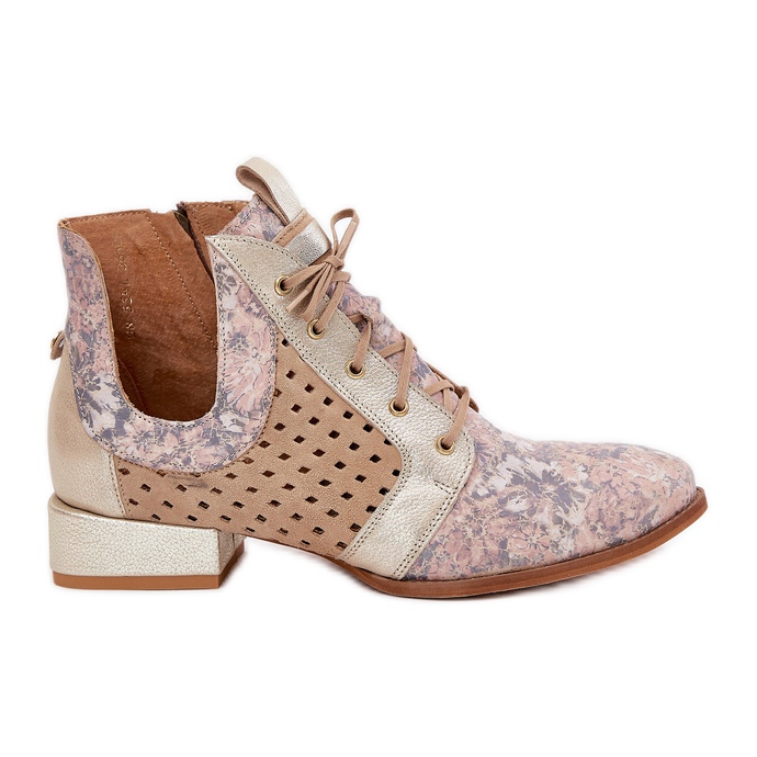 Cizme din piele Maciejka Boots 05541-04 Beige-Gold bej