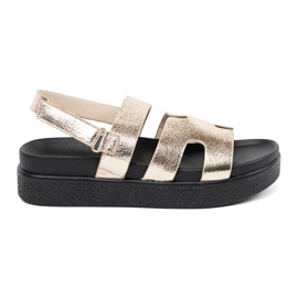 Goodin Sandale clasice pe platforma de aur Goodin Sandale clasice pe platforma de aur