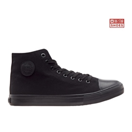 Big Star Pantofi pentru bărbați Star High FF174550 Adidaje negri negri Big Star Pantofi pentru bărbați Star High FF174550 Adidaje negri negri