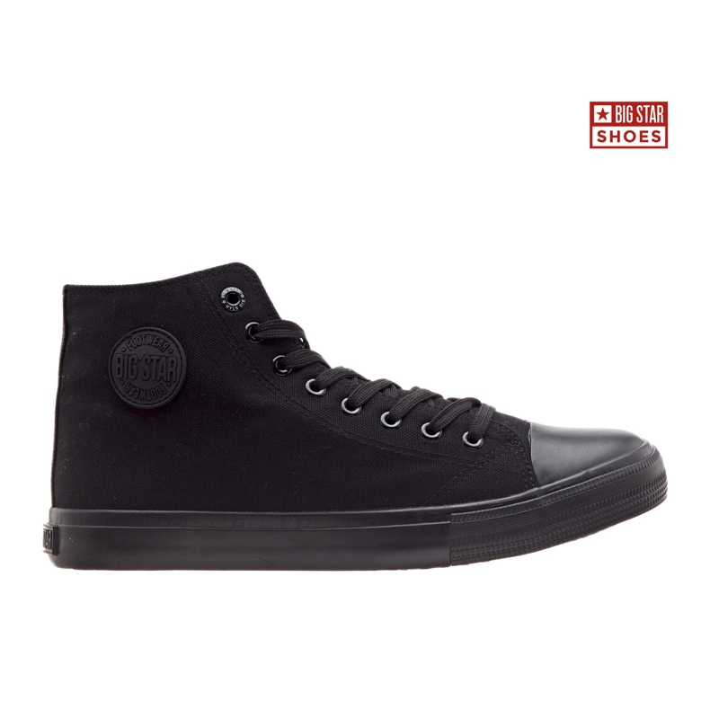 Big Star Pantofi pentru bărbați Star High FF174550 Adidaje negri negri