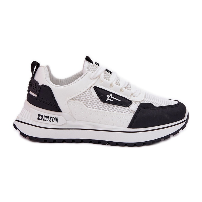 Pantofi sport pentru femei pe platformă Big Star RR274A223 Sistem Hi-Poly Sistem alb și negru