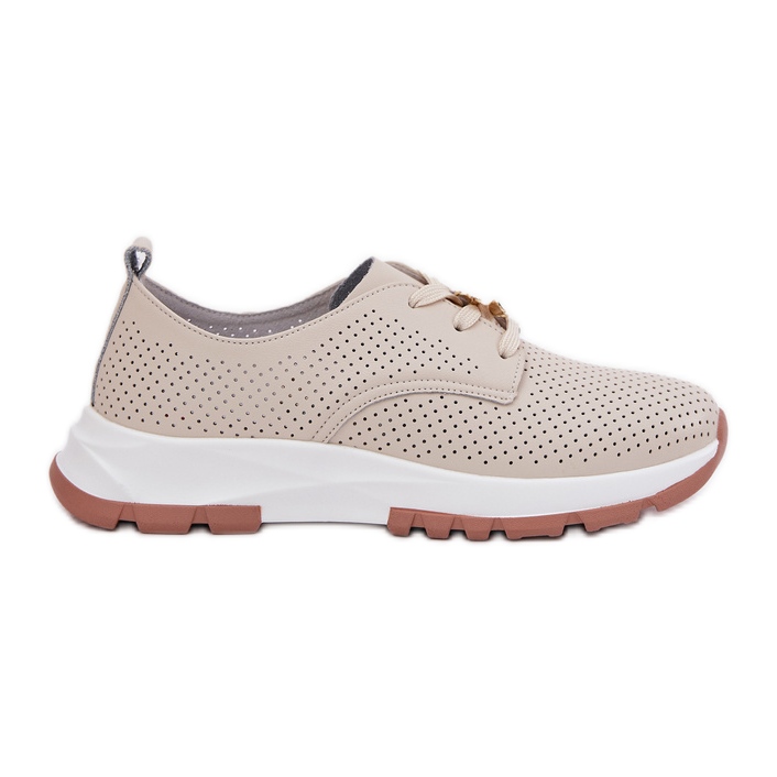 Încălțăminte din piele pentru femei cu Artiker 54C1811 Beige bej