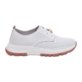 ARTIKER Pantofi din piele pentru femei cu Artker 54C1810 Pin alb