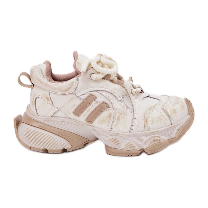Adidași de piele pentru femei GOE RR2N4037 BEIGE bej