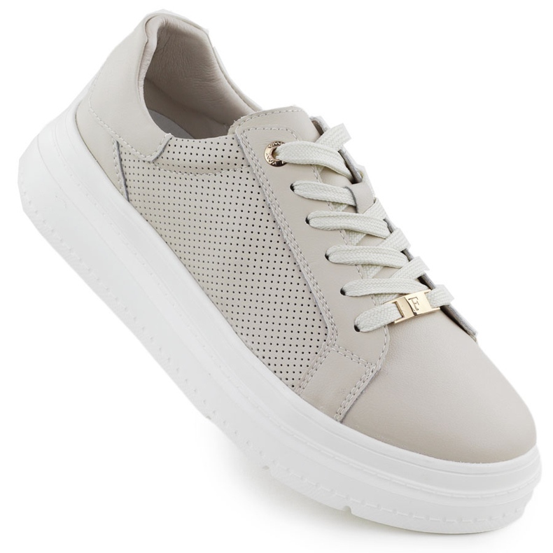 Încălțăminte sport pentru femei pe platformă Beige Filippo 6731 bej