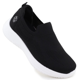 Pantofii sport pentru femei a alunecat Black Vinceza 17367 negru Pantofii sport pentru femei a alunecat Black Vinceza 17367 negru