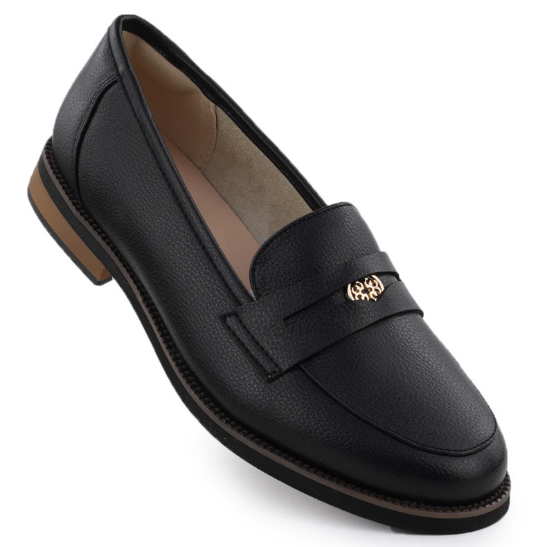 Cambell Pantofi pentru piele pentru femei Black Camell 00664 negru