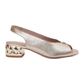 Sandale pentru femei elegante din piele Chebello 4724 Zlotys de aur Sandale pentru femei elegante din piele Chebello 4724 Zlotys de aur