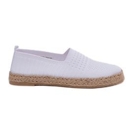 Espadrilles pentru femei cu Vinceza Braid 13624 White alb