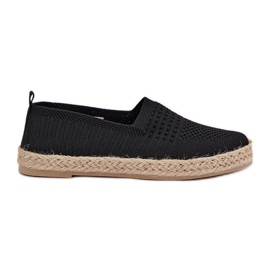 Espadrilles pentru femei cu Vinceza Braid 13624 Negru