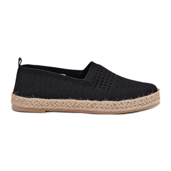 Espadrilles pentru femei cu Vinceza Braid 13624 Negru