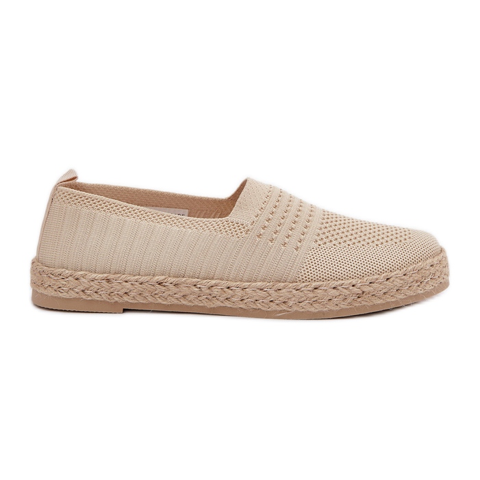 Espadrilles pentru femei cu Vinceza 13624 Beige Braid bej
