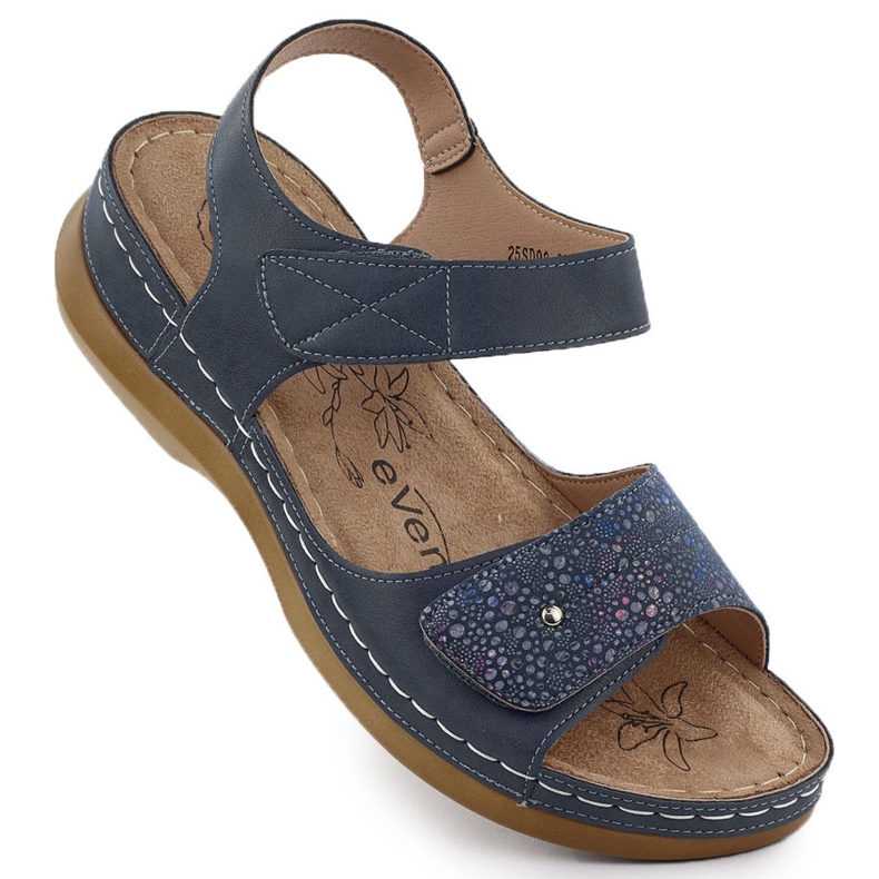 Sandale pentru femei pentru Velcro Evento 8988 albastru