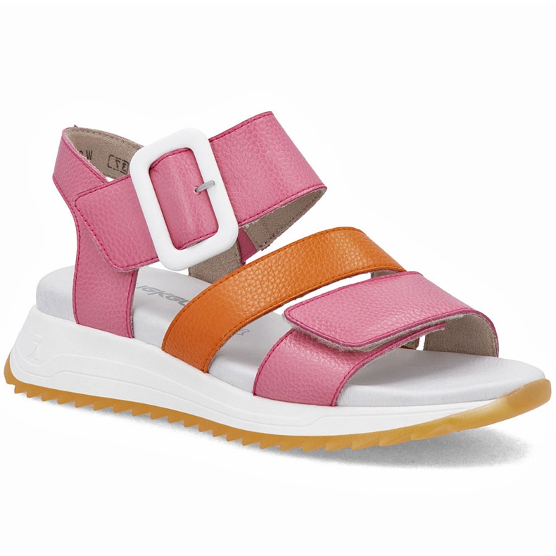 Sandale din piele pentru femei la Pink Rieker W2950-31 roz