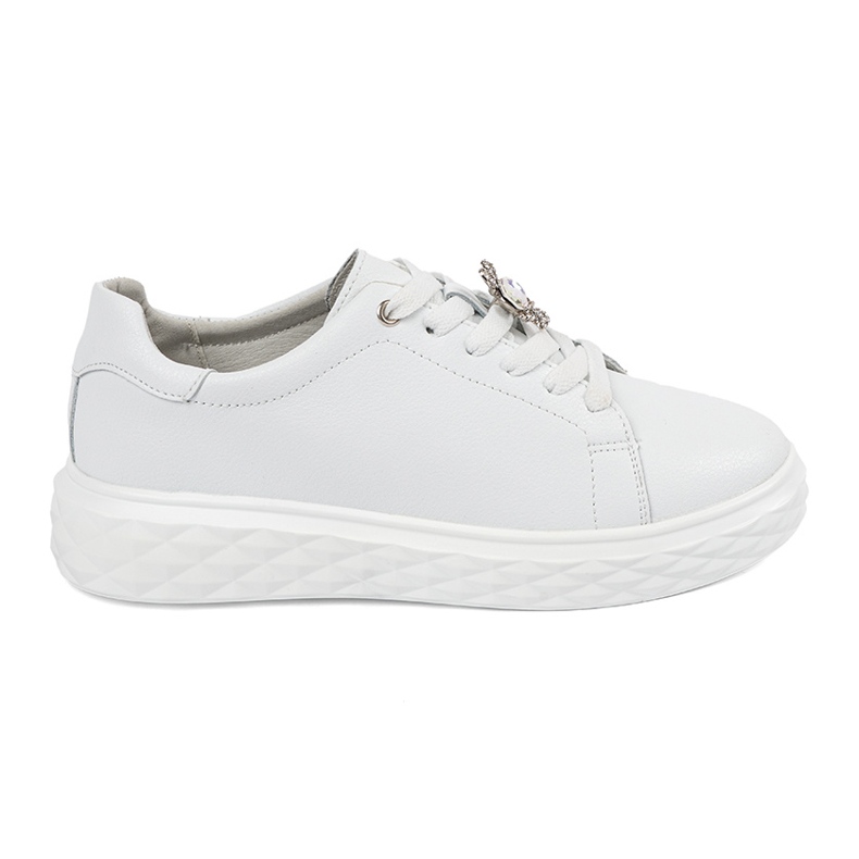 Adidași albi cu pini de piele Sergio Leone