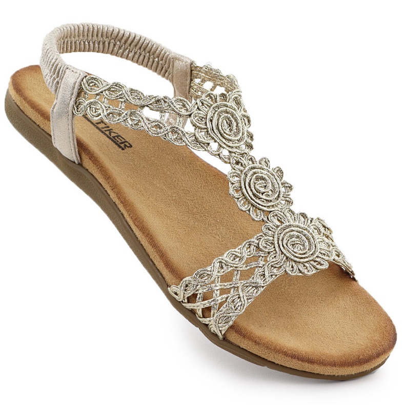 Sandale confortabile pentru femei Irsona Golden Artiker 56C1281 de aur