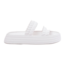 S.Barski Flip-flops de spumă ușoară pe platforma S. Barski ZK51-001 White alb S.Barski Flip-flops de spumă ușoară pe platforma S. Barski ZK51-001 White alb