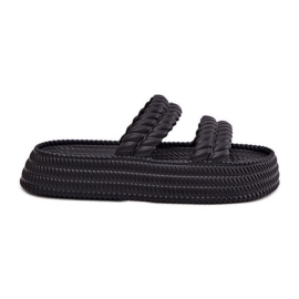 S.Barski Flip-flops cu spumă ușoară pe platforma S. Barski ZK51-001 Negru