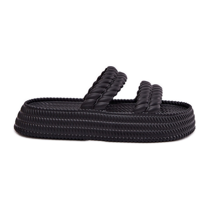 S.Barski Flip-flops cu spumă ușoară pe platforma S. Barski ZK51-001 Negru