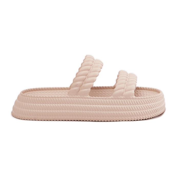 S.Barski Flip-flops cu spumă ușoară pe platforma S. Barski ZK51-001 Beige bej