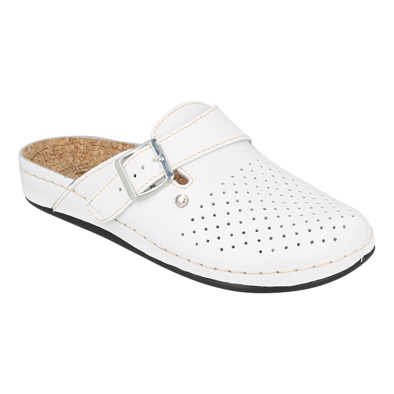 Dr.orto Befado pentru femei papuci din piele PU 179D010 White alb Dr.orto Befado pentru femei papuci din piele PU 179D010 White alb