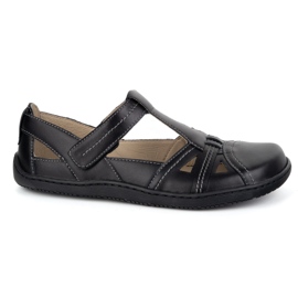 Pantofi desculți pentru femei Ultralekkie Olivier 1285 Velcro negru