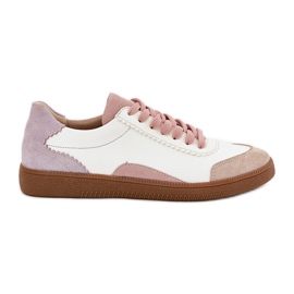 Adidaje din piele pentru femei Zazoo N1220 Alb