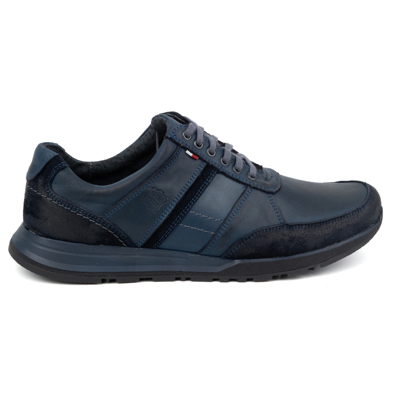 Antex Pantofi cu șireturi din piele pentru bărbați Sport Style 310GT albastru Antex Pantofi cu șireturi din piele pentru bărbați Sport Style 310GT albastru