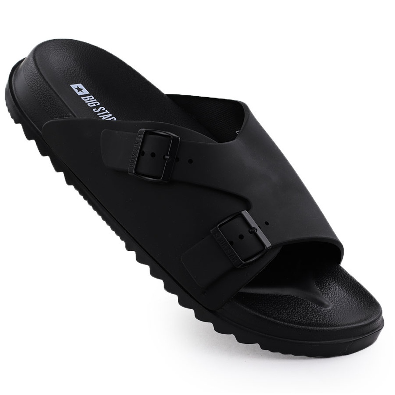 Black Big Star RR174A019 Papuci pentru bărbați Black Beach negru