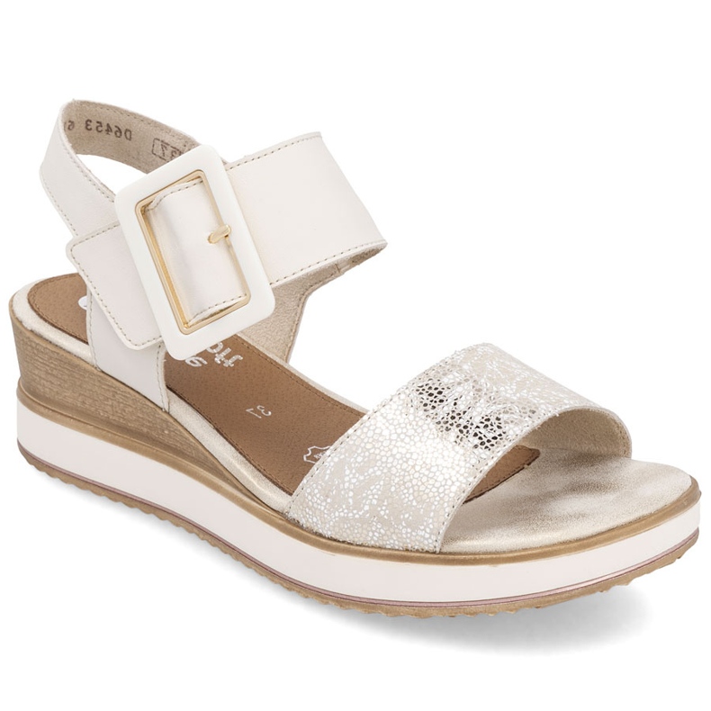 Sandale confortabile din piele pentru Velcro, Remonte D6453-61 Velcro alb Sandale confortabile din piele pentru Velcro, Remonte D6453-61 Velcro alb