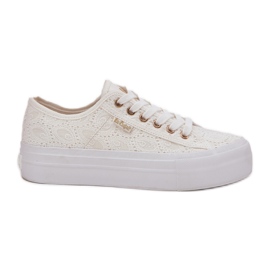 Adidași pentru femei cu dantelă Lee Cooper LCW-25-31-3438L White alb