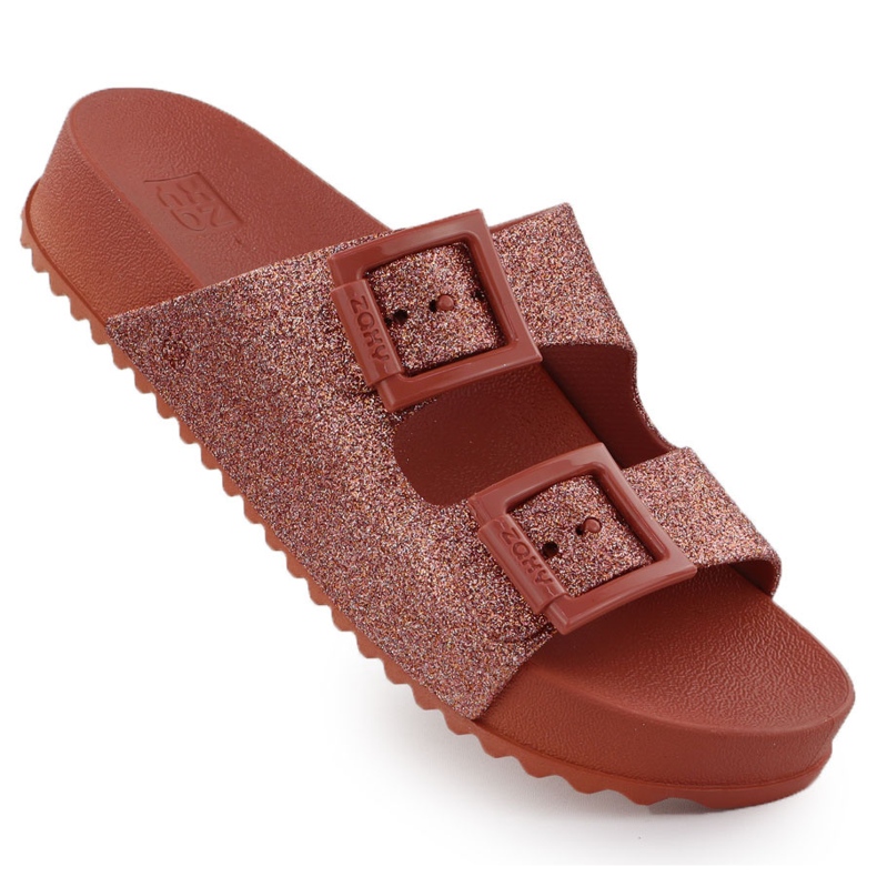 Flip -flops pentru femei cu catarame de plajă din piscină Zaxy RR285025 roșu