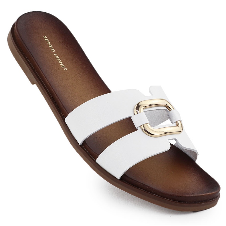 Flip -flops pentru femei cu albă Sergio Leone SK077H Flip -flops pentru femei cu albă Sergio Leone SK077H