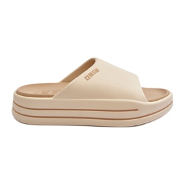 Flip-flops de damă pe platforma Big Star NN274A034 Bej Flip-flops de damă pe platforma Big Star NN274A034 Bej