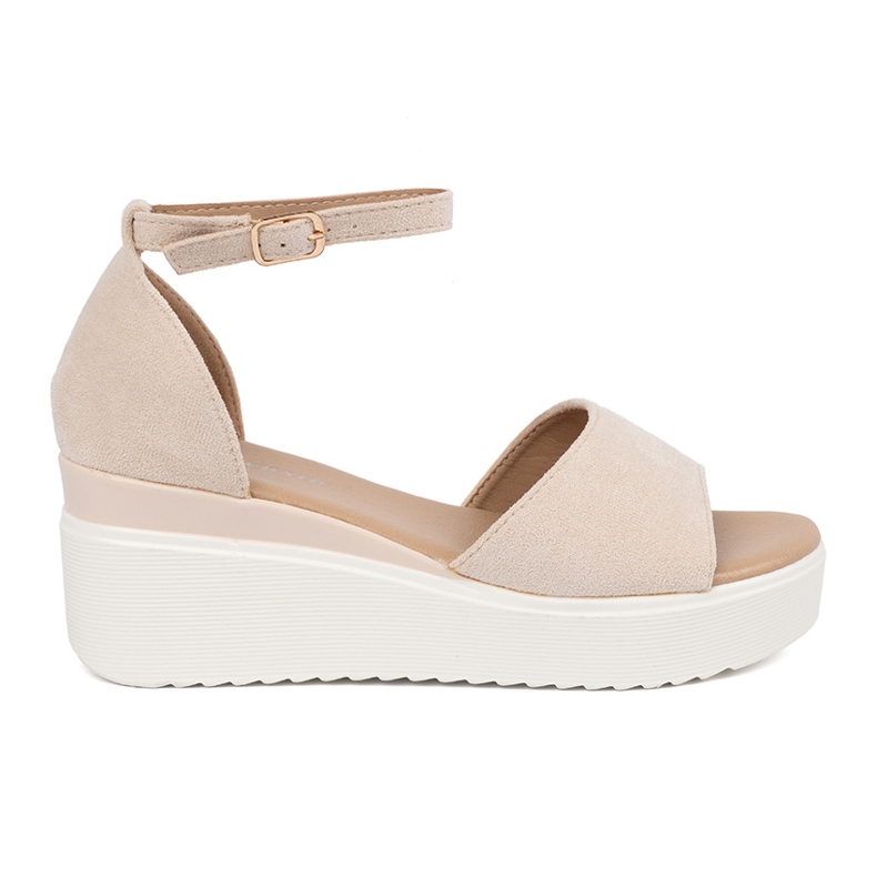 Seastar Sandale pentru femei ușoare -beige pe o pană albă bej