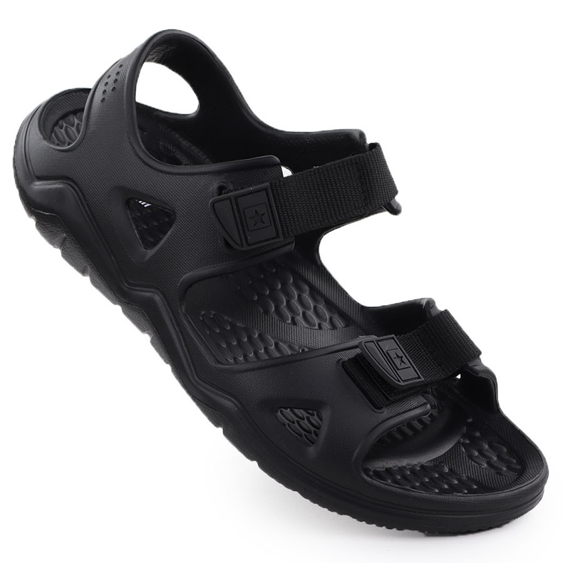 Sandale cu spumă ușoară pentru Velcro Black Big Star RR274A512 negru