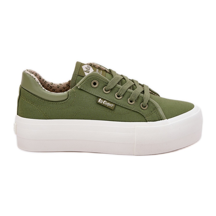 Adidași pentru femei pe platforma Lee Cooper LCW-25-31-3449L Green verde