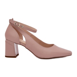 Pompe din piele pe post Maciejka K6816-04 Beige bej Pompe din piele pe post Maciejka K6816-04 Beige bej