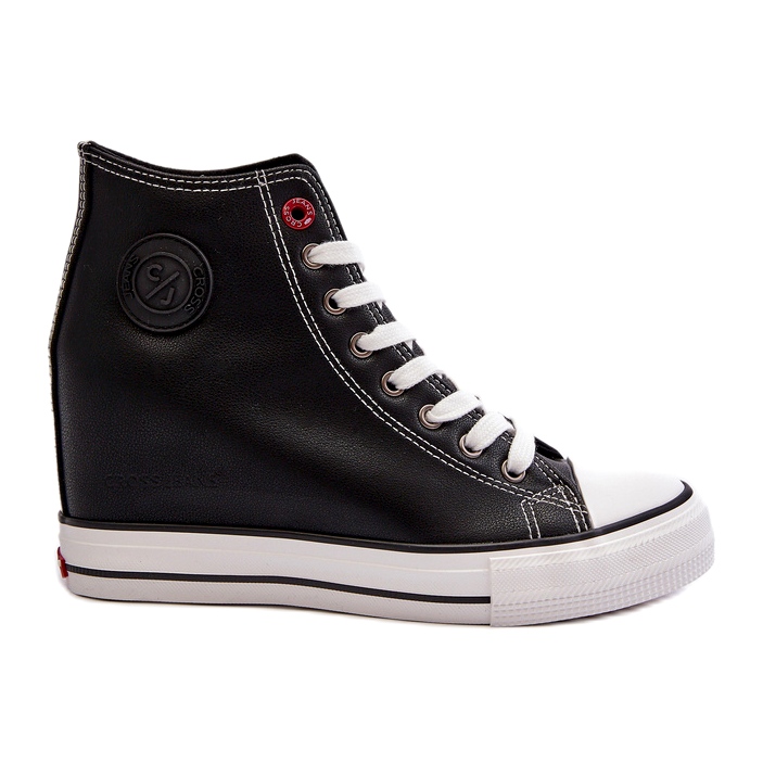 Cross Jeans Pantofi de damă cu pană Jeans încrucișați NN2R4005 Negri negru