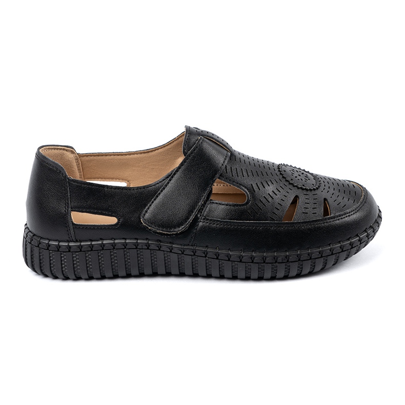 Seastar Pantofi pentru femei deschise cu Velcro negru